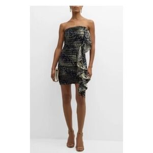 ramy brook metallic mayrice dress Ramy Brook | Dresses | Ramy Brook Mayrice Metallic Strapless Silk Blend  Minidress